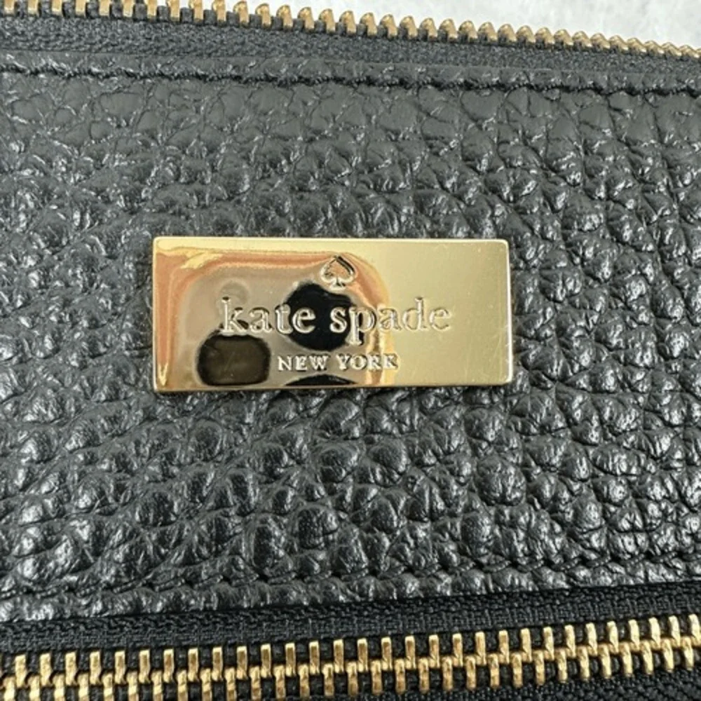 Kate‎ Spade Prospect Place Rima Crossbody Black Pebbled Leather Gold Hardware